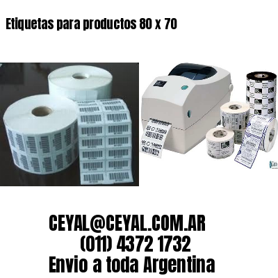 Etiquetas para productos 80 x 70