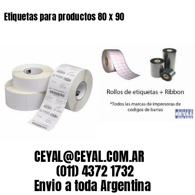 Etiquetas para productos 80 x 90