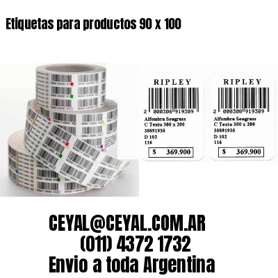 Etiquetas para productos 90 x 100