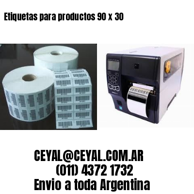 Etiquetas para productos 90 x 30