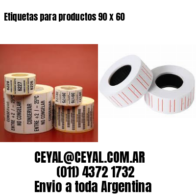 Etiquetas para productos 90 x 60