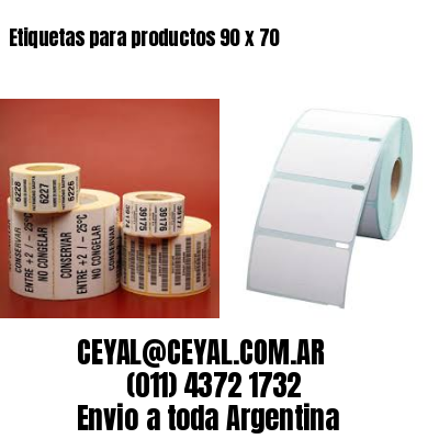 Etiquetas para productos 90 x 70