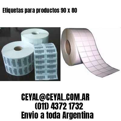 Etiquetas para productos 90 x 80