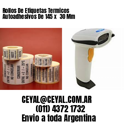 Rollos De Etiquetas Termicos Autoadhesivos De 145 x  30 Mm