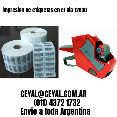 impresion de etiquetas en el dia 12×30