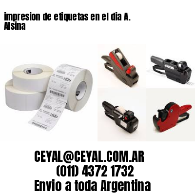 impresion de etiquetas en el dia A. Alsina
