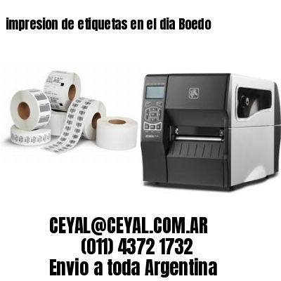 impresion de etiquetas en el dia Boedo