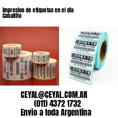 impresion de etiquetas en el dia Caballito