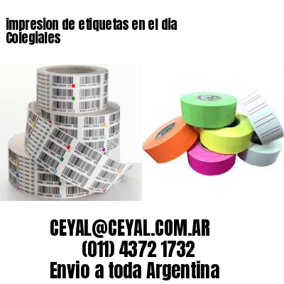 impresion de etiquetas en el dia Colegiales
