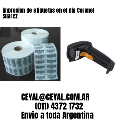 impresion de etiquetas en el dia Coronel Suarez