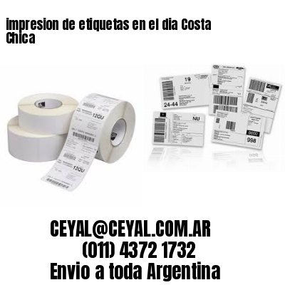 impresion de etiquetas en el dia Costa Chica