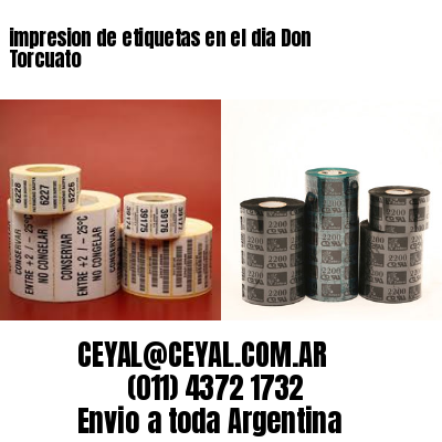impresion de etiquetas en el dia Don Torcuato