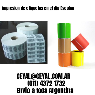 impresion de etiquetas en el dia Escobar