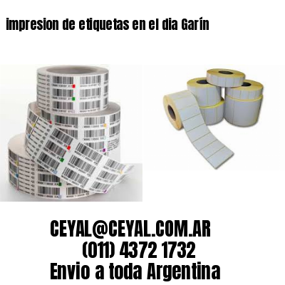 impresion de etiquetas en el dia Garín