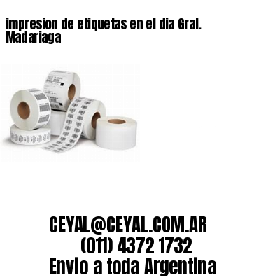 impresion de etiquetas en el dia Gral. Madariaga