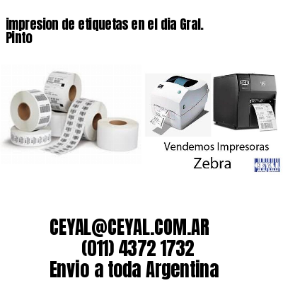 impresion de etiquetas en el dia Gral. Pinto