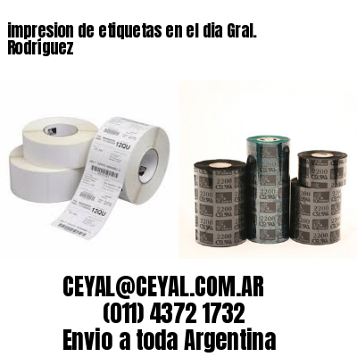 impresion de etiquetas en el dia Gral. Rodríguez