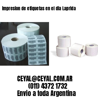 impresion de etiquetas en el dia Laprida