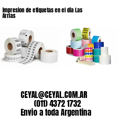 impresion de etiquetas en el dia Las Arrias