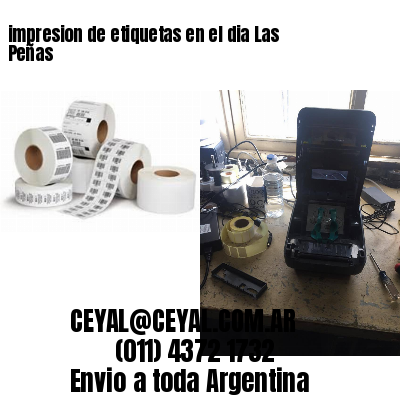impresion de etiquetas en el dia Las Peñas