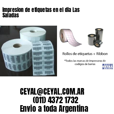 impresion de etiquetas en el dia Las Saladas