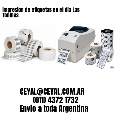 impresion de etiquetas en el dia Las Toninas