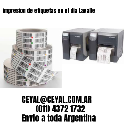 impresion de etiquetas en el dia Lavalle