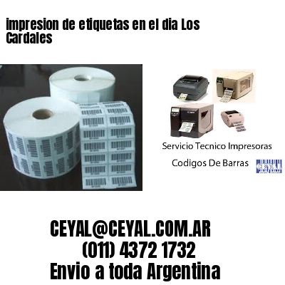 impresion de etiquetas en el dia Los Cardales