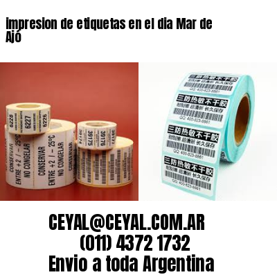 impresion de etiquetas en el dia Mar de Ajó