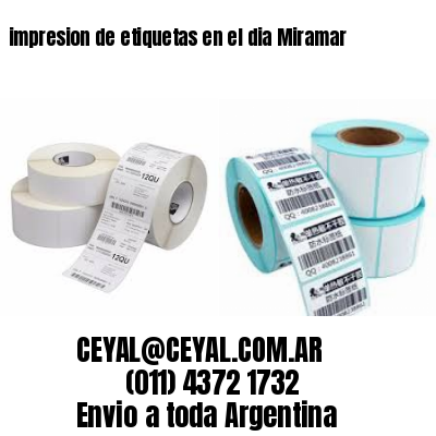 impresion de etiquetas en el dia Miramar