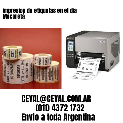impresion de etiquetas en el dia Mocoretá