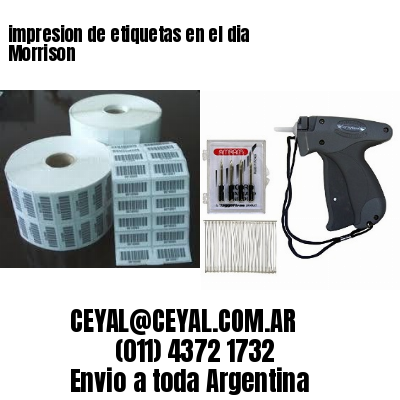 impresion de etiquetas en el dia Morrison
