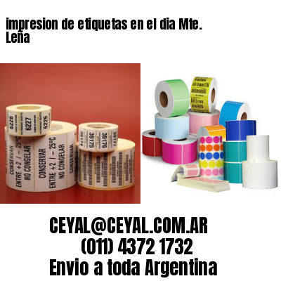impresion de etiquetas en el dia Mte. Leña