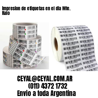 impresion de etiquetas en el dia Mte. Ralo