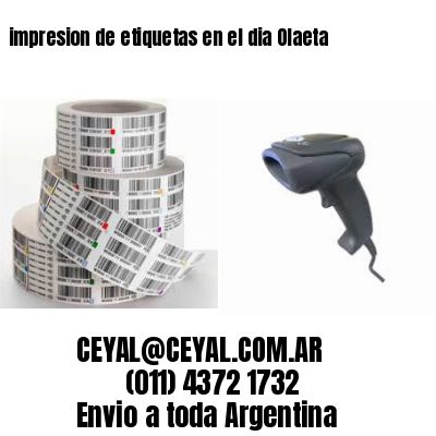 impresion de etiquetas en el dia Olaeta