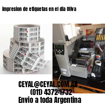 impresion de etiquetas en el dia Oliva