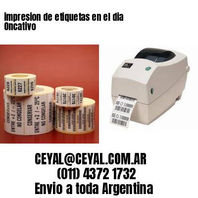 impresion de etiquetas en el dia Oncativo
