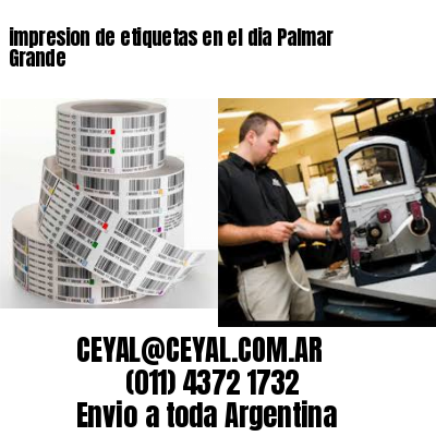 impresion de etiquetas en el dia Palmar Grande