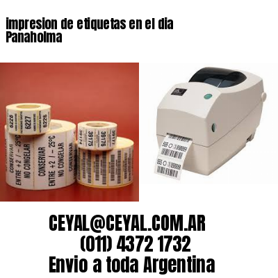impresion de etiquetas en el dia Panaholma