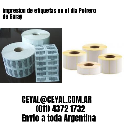 impresion de etiquetas en el dia Potrero de Garay