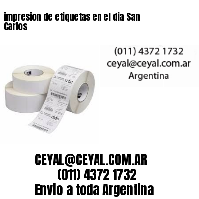 impresion de etiquetas en el dia San Carlos