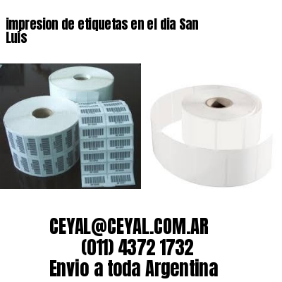 impresion de etiquetas en el dia San Luis