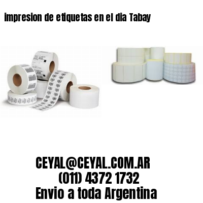 impresion de etiquetas en el dia Tabay
