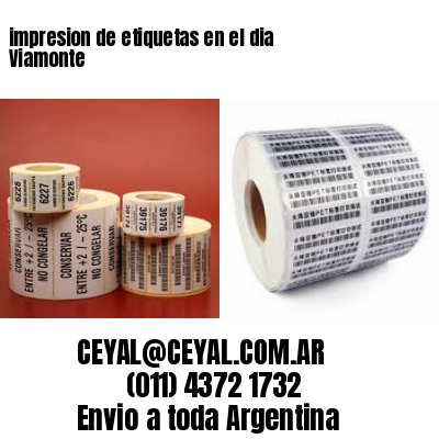 impresion de etiquetas en el dia Viamonte