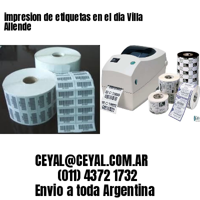 impresion de etiquetas en el dia Villa Allende