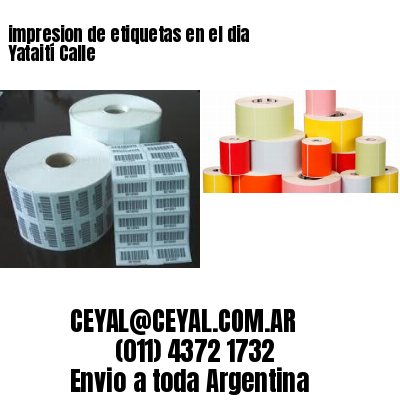 impresion de etiquetas en el dia Yataití Calle