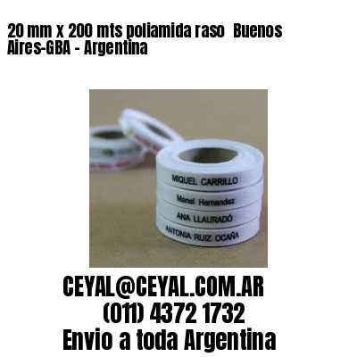 20 mm x 200 mts poliamida raso  Buenos Aires-GBA - Argentina