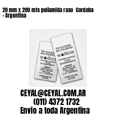 20 mm x 200 mts poliamida raso  Cordoba – Argentina