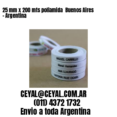 25 mm x 200 mts poliamida  Buenos Aires – Argentina