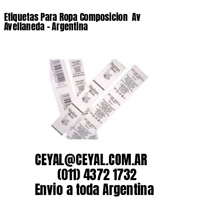 Etiquetas Para Ropa Composicion  Av Avellaneda - Argentina